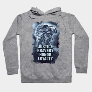 Justice Bravery Honor Loyalty Warriors Code of Conduct Hoodie